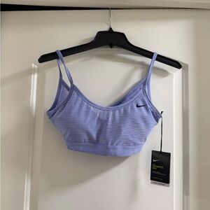 Nike Women's Lavender Striped Sports Bra